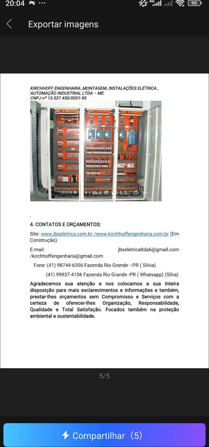 Registro fotográfico da Kirchhoff Engenharia Elétrica